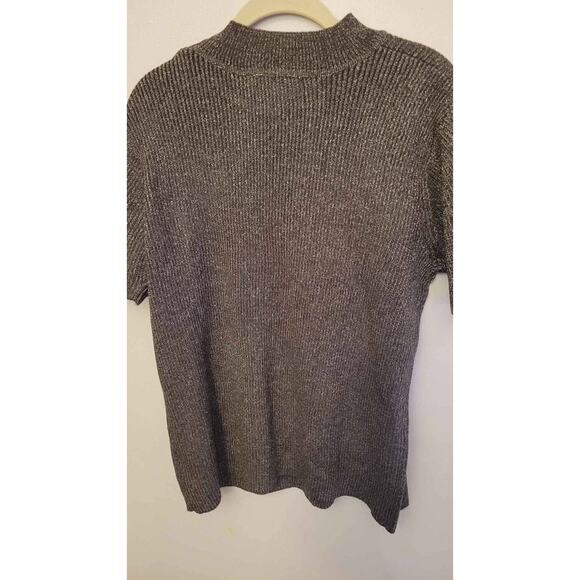 Susan Graver black shimmery sweater L - Picture 5 of 5